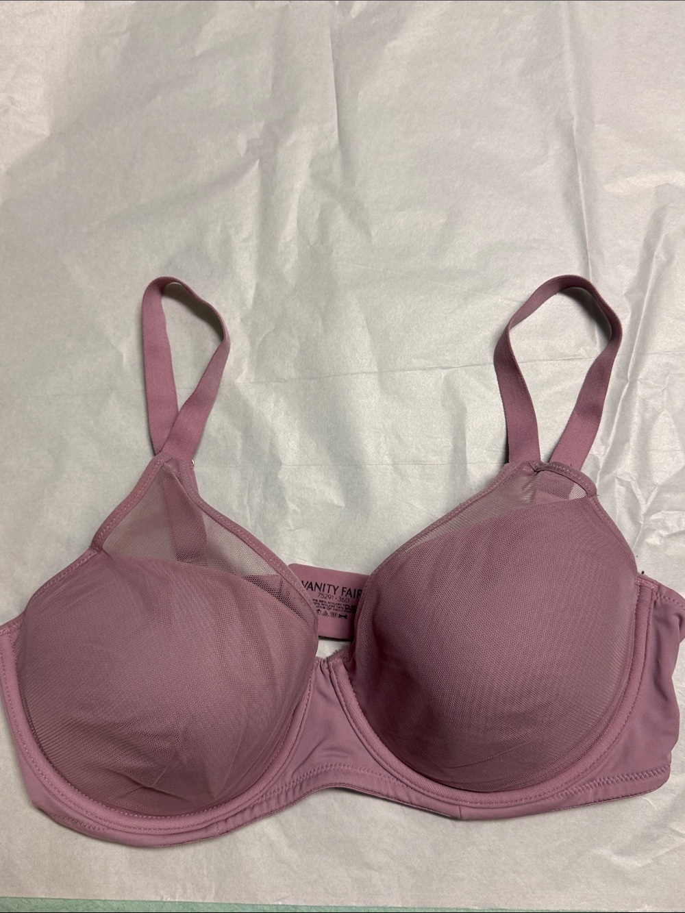 Vanity Fair Breathable Luxe Full Coverage underwire Bra 36D Mauve 75291